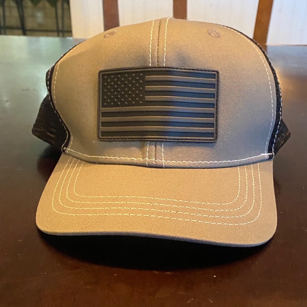 Classic Tan and Black Flag Patch Cap